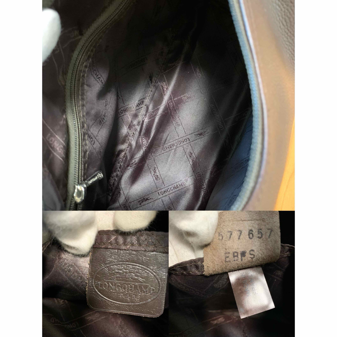 LONGCHAMP(ロンシャン)のロンシャン　ハンドバッグ　ワンショルダー　ダークブラウン　レザー レディースのバッグ(ハンドバッグ)の商品写真
