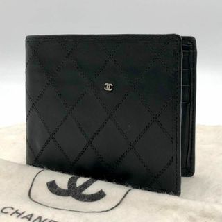 シャネル(CHANEL)の［希少・美品］シャネル ビコローレ ラムスキン 折り財布　カード入れ　ココマーク(財布)