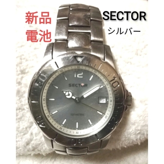 セクター(SECTOR)のSECTOR セクター 腕時計 クオーツ 稼働品 シルバー 腕周り約17㎝(腕時計(アナログ))