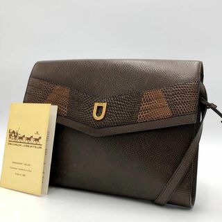 デルヴォー(DELVAUX)の［美品］デルヴォー　パイソン　ショルダーバッグ　皇室御用達　ブラウン　購入証明書(ショルダーバッグ)