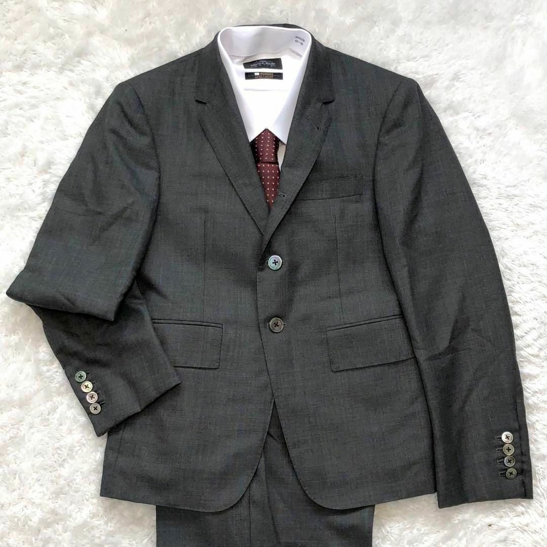 THOM BROWNE(トムブラウン)の［希少00サイズ］トムブラウン　スーツセットアップ　トリコロール　2B グレー系 メンズのスーツ(セットアップ)の商品写真