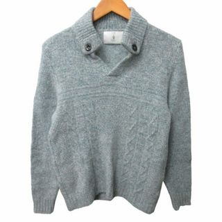 ニジュウサンク(23区)の23区 HOMME 美品 ウールセーター ニット 長袖 青系 M ■GY31(ニット/セーター)