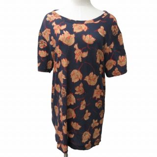 ドリスヴァンノッテン(DRIES VAN NOTEN)のドリスヴァンノッテン Tシャツ カットソー 半袖 総柄 ネイビー M ■GY31(Tシャツ/カットソー(半袖/袖なし))