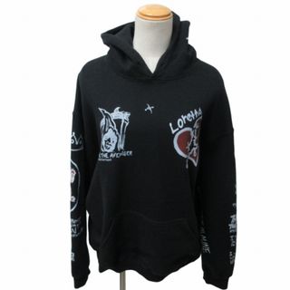 アザー(other)のバウワウ CADY HOODIE プリントパーカー フーディー 長袖 黒 L(パーカー)