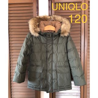 ユニクロ(UNIQLO)のユニクロ　120 中綿キッズジャンパー　フード　防寒　ボア　ファー　男女兼用　(コート)