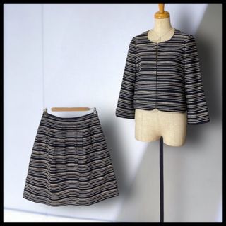 アナイ(ANAYI)の【ANAYI】ノーカラースーツ ノーカラージャケット フレアスカート(スーツ)