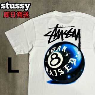 ステューシー(STUSSY)のSTUSSY&BORN X RAISED 8 BALL TEE  L 半袖 T(Tシャツ/カットソー(半袖/袖なし))