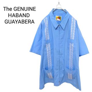 ヴィンテージ(VINTAGE)の【GUAYABERA】ジップアップ 刺繍入りキューバシャツ A-1802(シャツ)