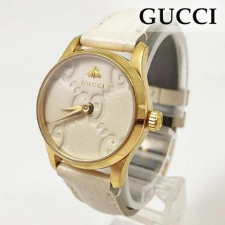 Gucci - GUCCI グッチ 腕時計 Gタイムレス シマ ビー アイボリー ゴールド