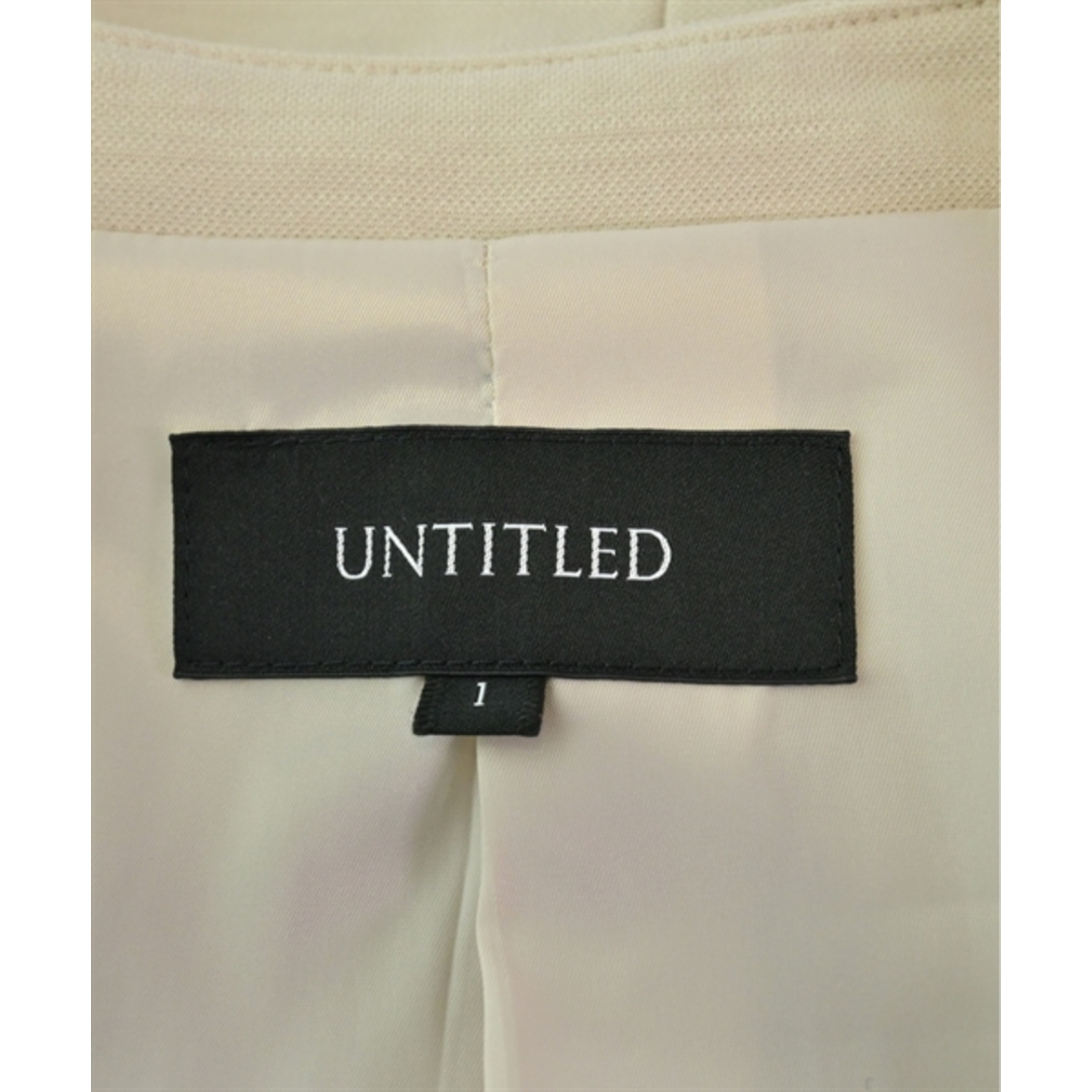 UNTITLED(アンタイトル)のUNTITLED アンタイトル ノーカラージャケット 1(S位) ベージュ 【古着】【中古】 レディースのジャケット/アウター(ノーカラージャケット)の商品写真