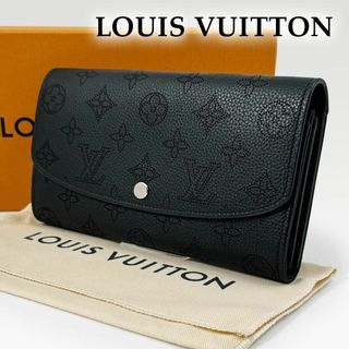 ルイヴィトン(LOUIS VUITTON)の◎極美品◎ルイヴィトン 長財布 ポルトフォイユ・イリス マヒナ パンチング 黒(財布)