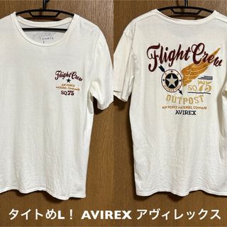 アヴィレックス(AVIREX)のタイトめL！AVIREX(アヴィレックス)古着半袖Tシャツ 「フライトクルー」(Tシャツ/カットソー(半袖/袖なし))