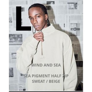 WIND AND SEA - SEA PIGMENT HALF ZIP SWEAT