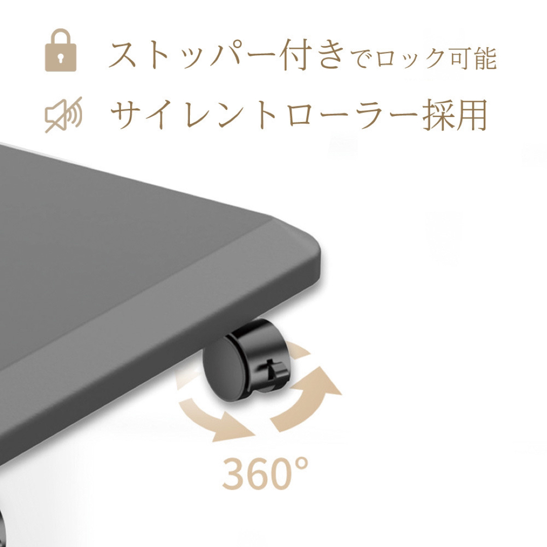 テレビスタンド テレビ台 キャスター付き 黒 耐荷重40kg 高さ調節 インテリア/住まい/日用品の収納家具(その他)の商品写真