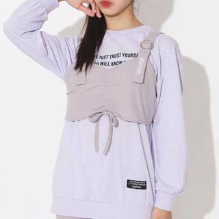 アナップガール(ANAP GiRL)のアナップ　アナップガール　ロンT  ビスチェ　2点セット　新品未使用　タグ付(Tシャツ/カットソー)