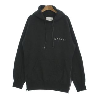 サカイ(sacai)のsacai サカイ パーカー 3(L位) 黒 【古着】【中古】(パーカー)