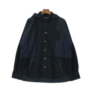 サカイ(sacai)のsacai サカイ カジュアルシャツ 1(S位) 黒x紺 【古着】【中古】(シャツ)