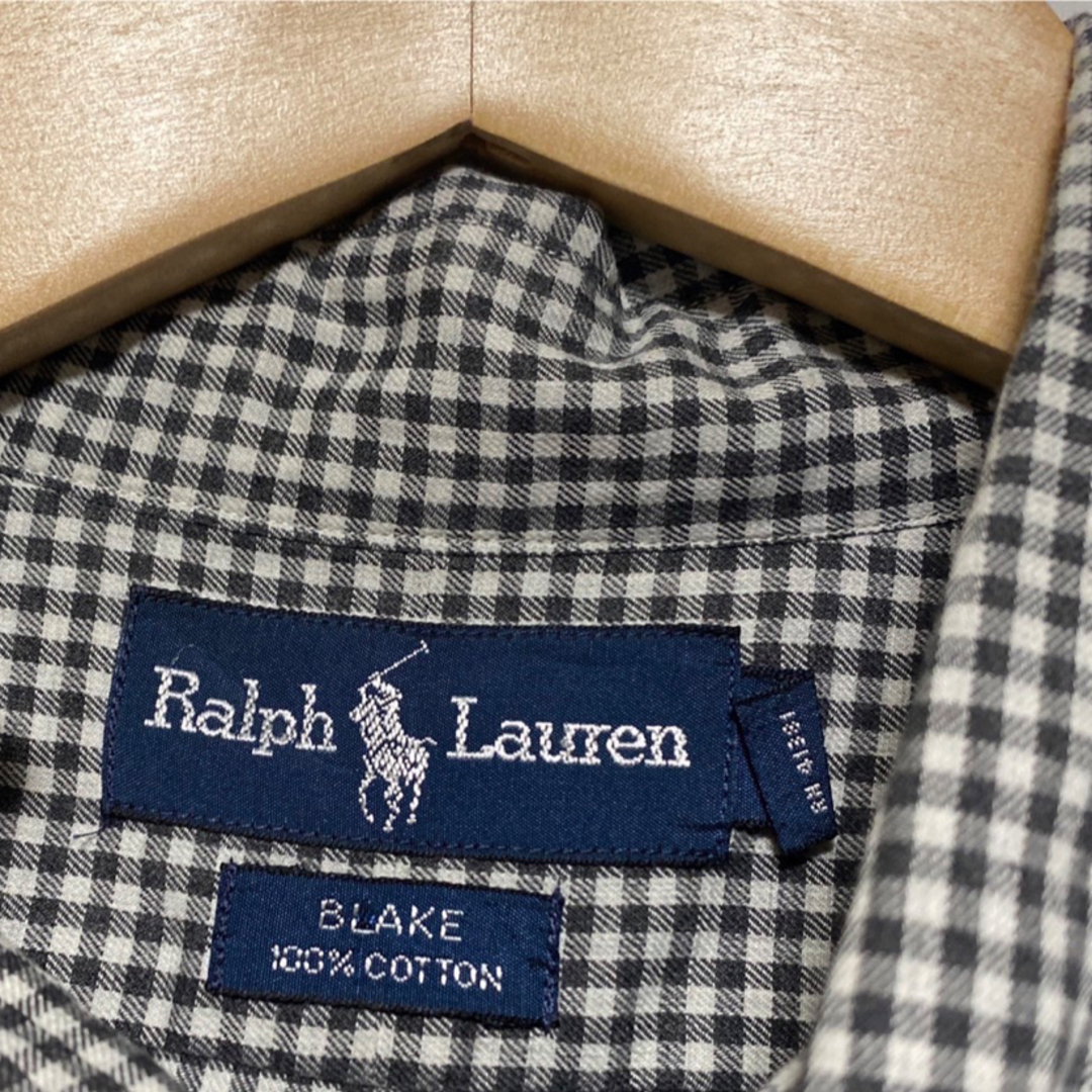 Ralph Lauren(ラルフローレン)の希少ラルフローレン　ボウタイブラウス　ポイントブラック　チェック レディースのトップス(シャツ/ブラウス(長袖/七分))の商品写真