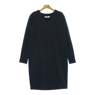 ジルサンダー(Jil Sander)のJIL SANDER ジルサンダー ワンピース 32(XXS位) 黒 【古着】【中古】(ひざ丈ワンピース)