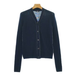 ジルサンダーネイビー(JIL SANDER NAVY)のJIL SANDER NAVY ジルサンダーネイビー カーディガン S 紺x白 【古着】【中古】(カーディガン)