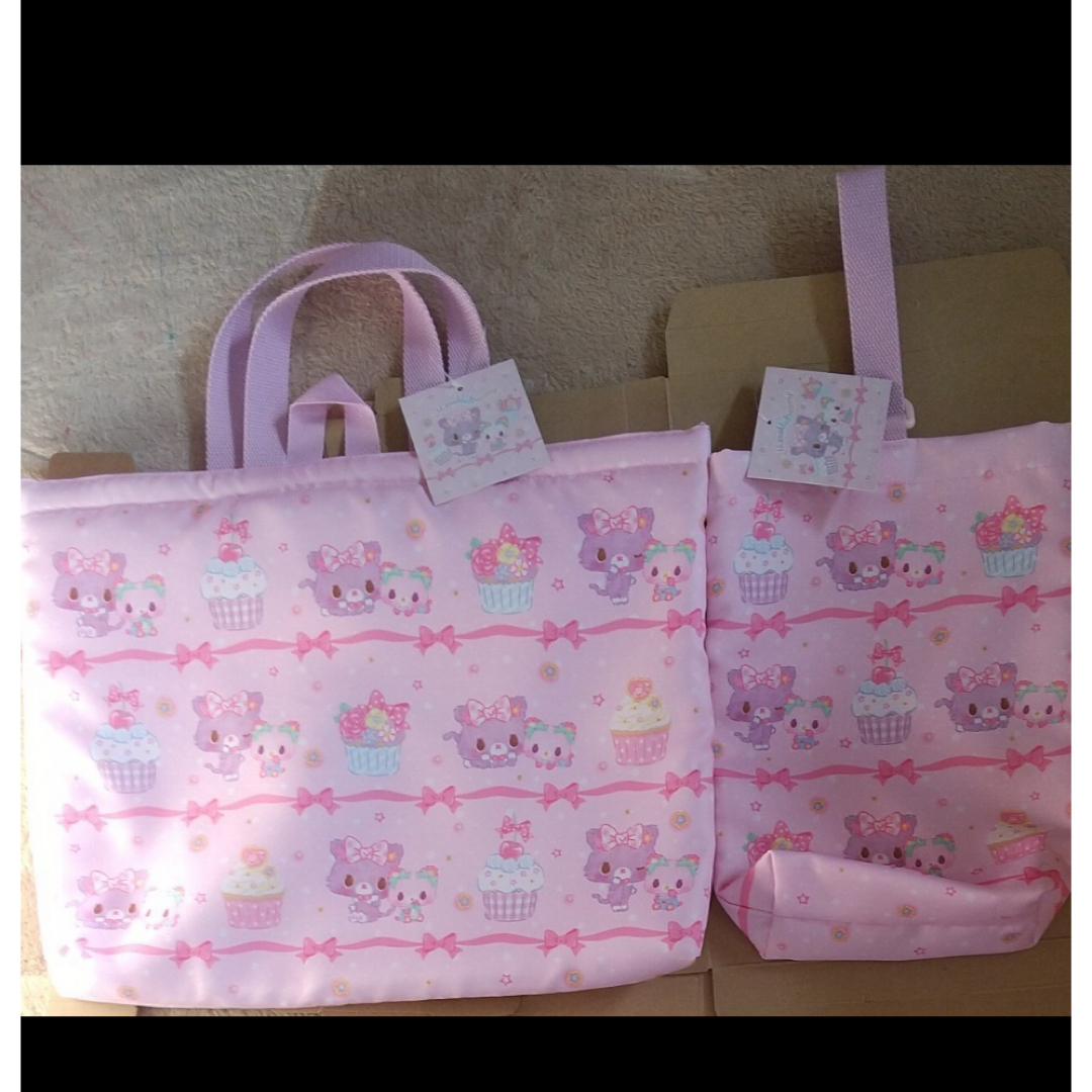 新品　サンリオ　ミュークル　手提げ　くつ入れ　入園　入学準備　バッグ　 ハンドメイドのキッズ/ベビー(バッグ/レッスンバッグ)の商品写真