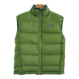 パタゴニア(patagonia)のpatagonia パタゴニア ダウンジャケット/ダウンベスト -(S位) 黄緑 【古着】【中古】(ダウンジャケット)