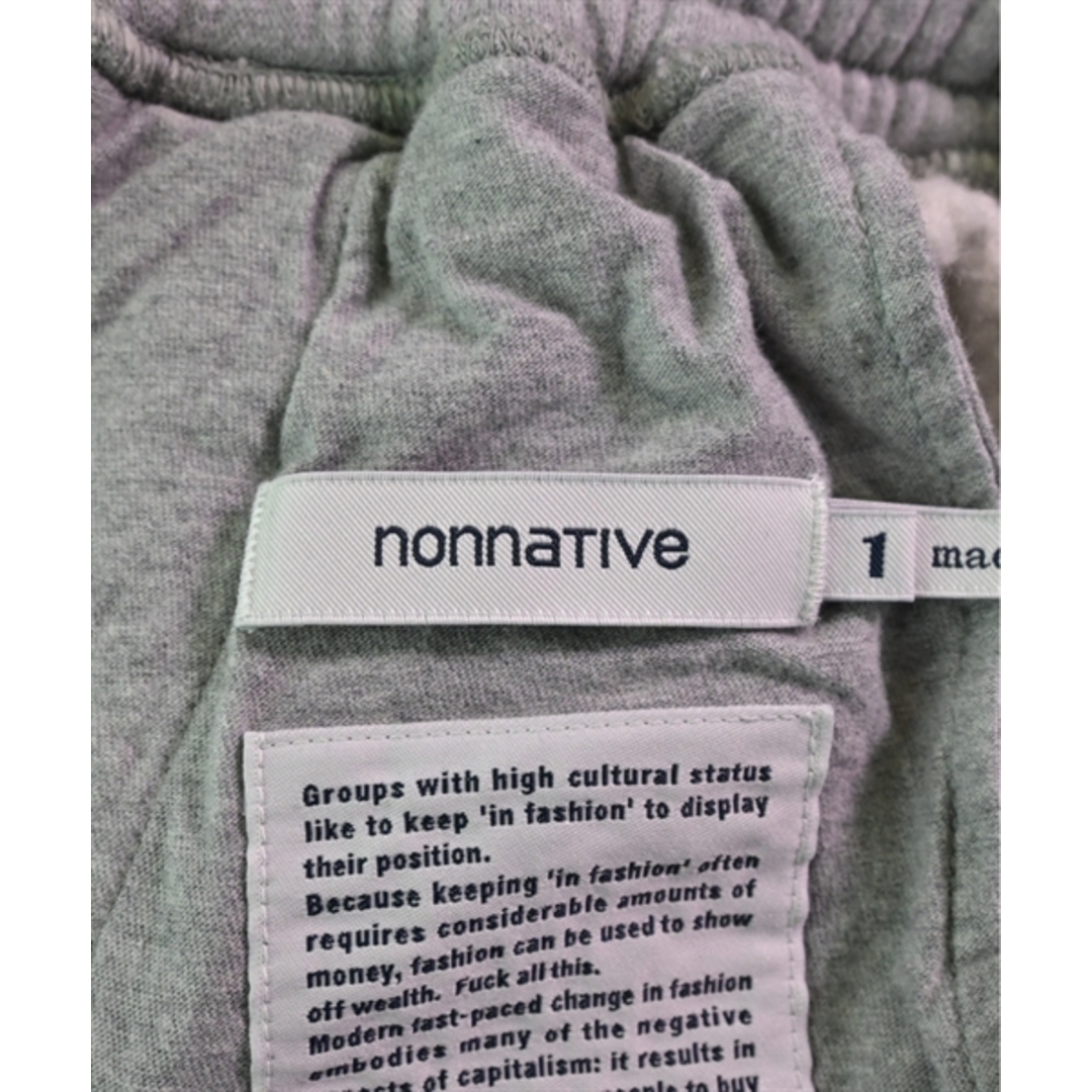 nonnative(ノンネイティブ)のnonnative ノンネイティヴ スウェットパンツ 1(S位) グレー 【古着】【中古】 メンズのパンツ(その他)の商品写真