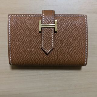 エルメス(Hermes)のエルメス　ベアンミニ　ゴールド(財布)