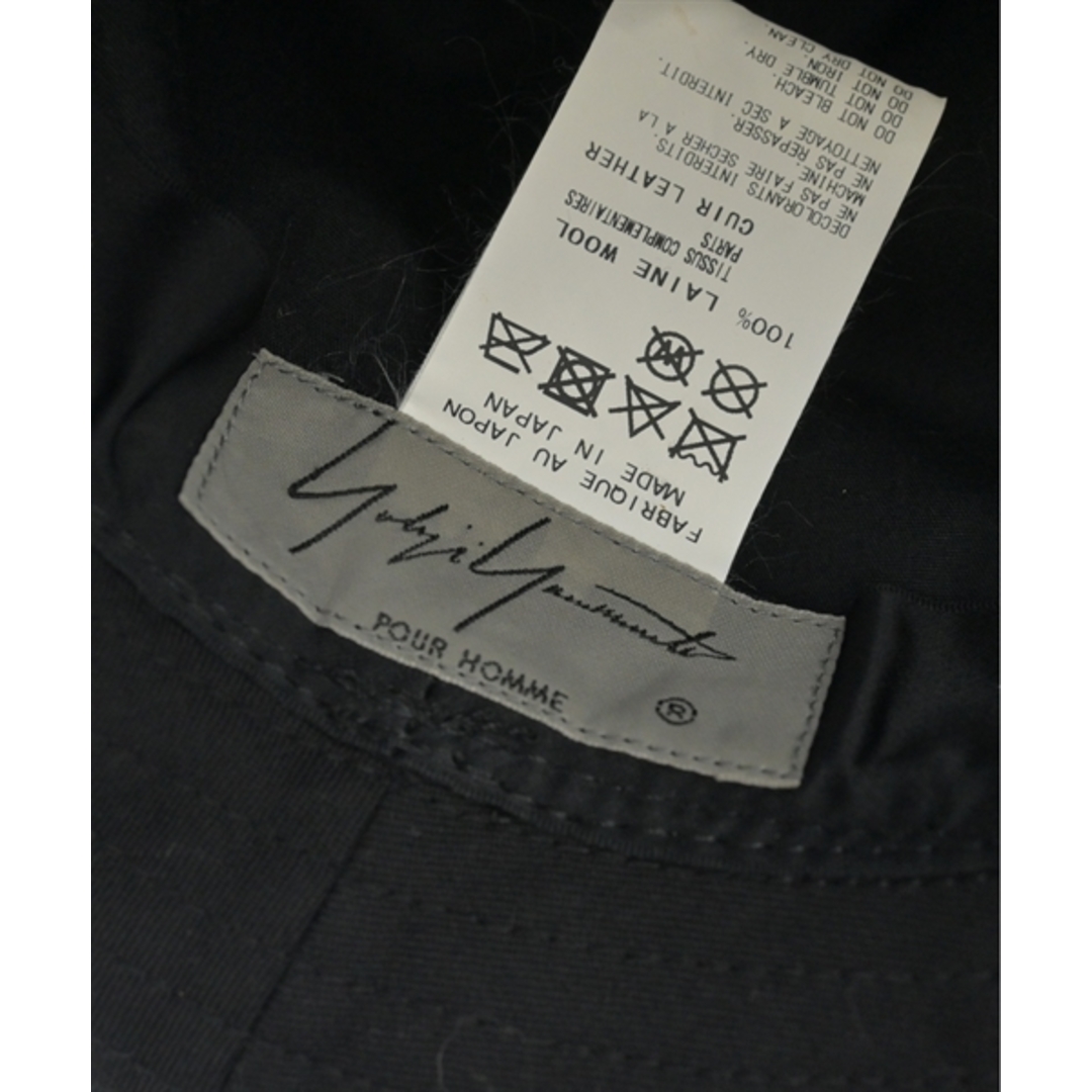 Yohji Yamamoto POUR HOMME(ヨウジヤマモトプールオム)のyohji yamamoto POUR HOMME ハット - 黒 【古着】【中古】 メンズの帽子(ハット)の商品写真