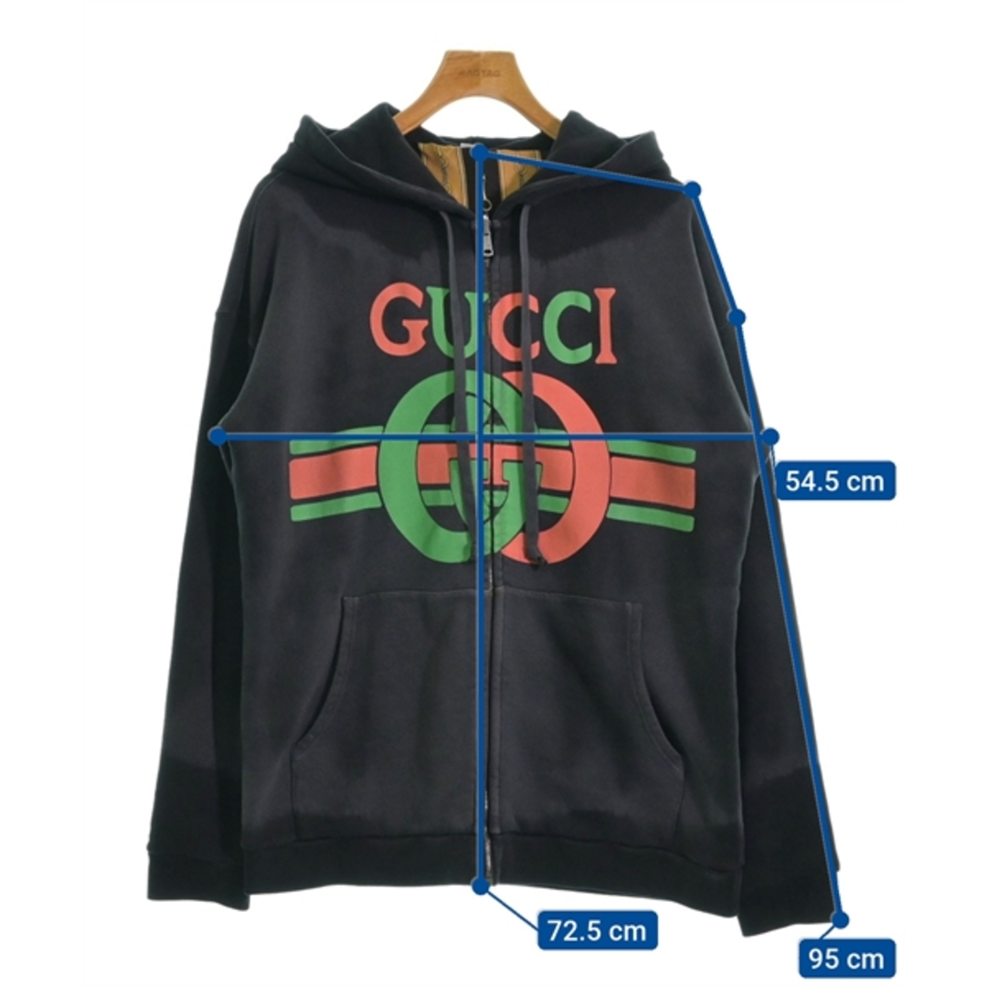 Gucci(グッチ)のGUCCI グッチ パーカー XS ダークグレー 【古着】【中古】 メンズのトップス(パーカー)の商品写真