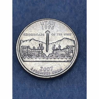 アメリカ25セント Utah 記念硬貨2007-5-P(貨幣)