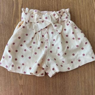 ザラキッズ(ZARA KIDS)のZARA ドット　ショートパンツ  リボン　110(パンツ/スパッツ)