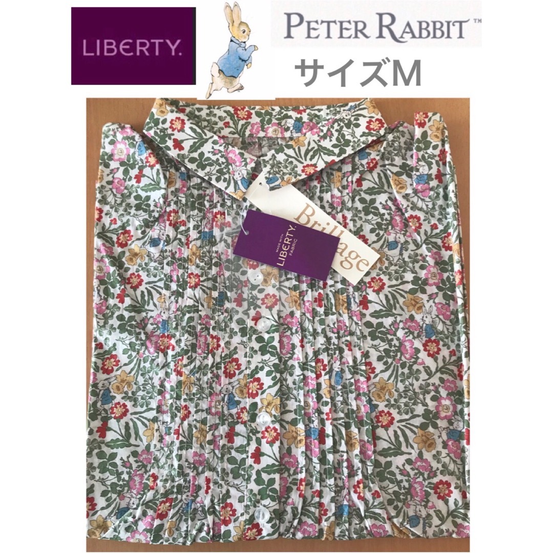 LIBERTY.(リバティ)の【新品】リバティ×ピーターラビット　プリントシャツ　ウォーカーラビッツ　サイズM レディースのトップス(シャツ/ブラウス(長袖/七分))の商品写真