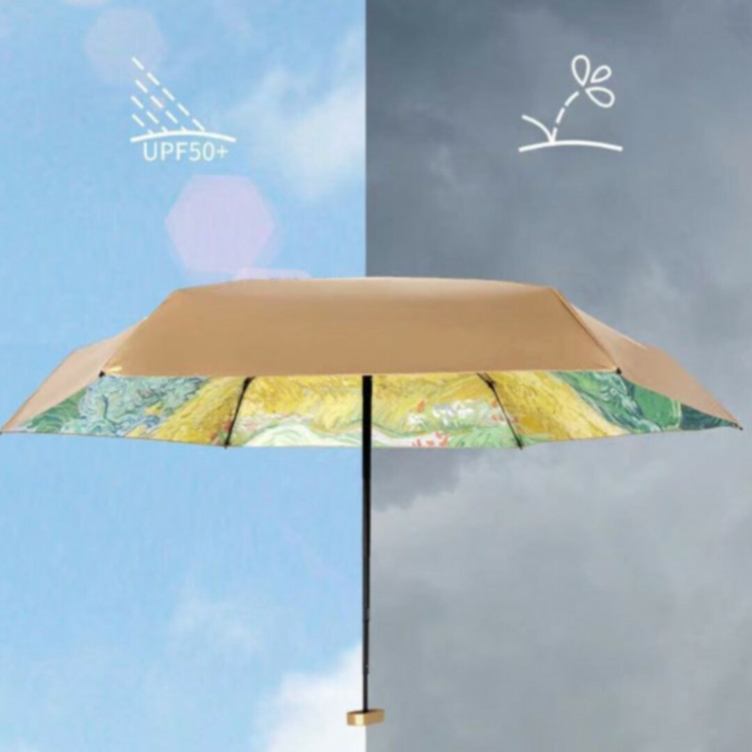日傘　折りたたみ　遮光　紫外線　対策　可愛い　アート　夏　ＵＶ 　おしゃれ レディースのファッション小物(傘)の商品写真
