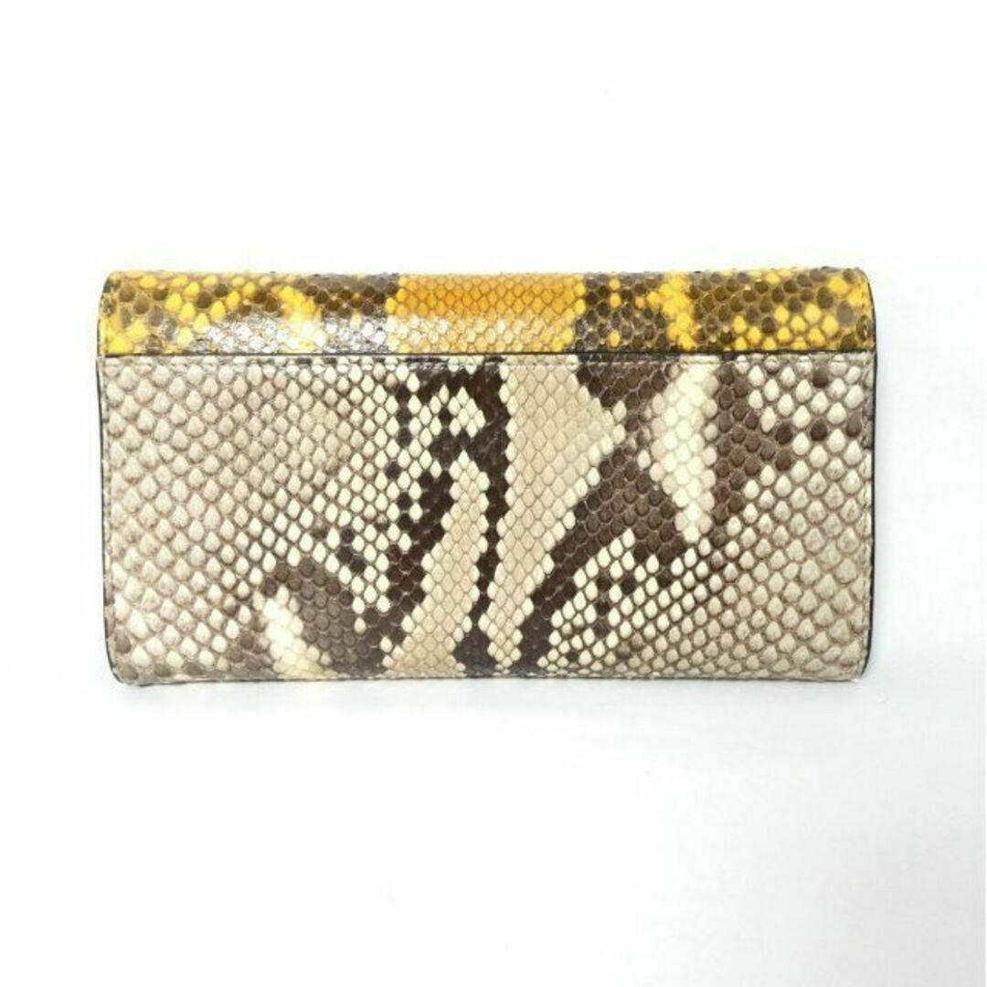 Gucci(グッチ)の美品 GUCCI パイソン レザー 二つ折り コンチネンタルウォレット レディースのファッション小物(財布)の商品写真