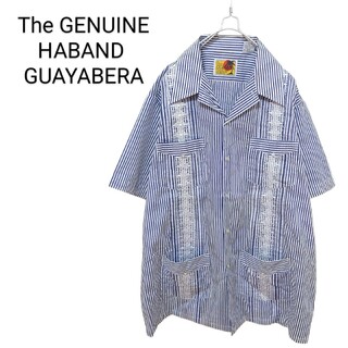 ヴィンテージ(VINTAGE)の【GUAYABERA】 刺繍入り ストライプキューバシャツ A-1805(シャツ)