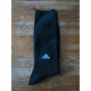 adidas - アディダス）黒（２４～２６ｃｍ）クルーソックス☆未使用品A