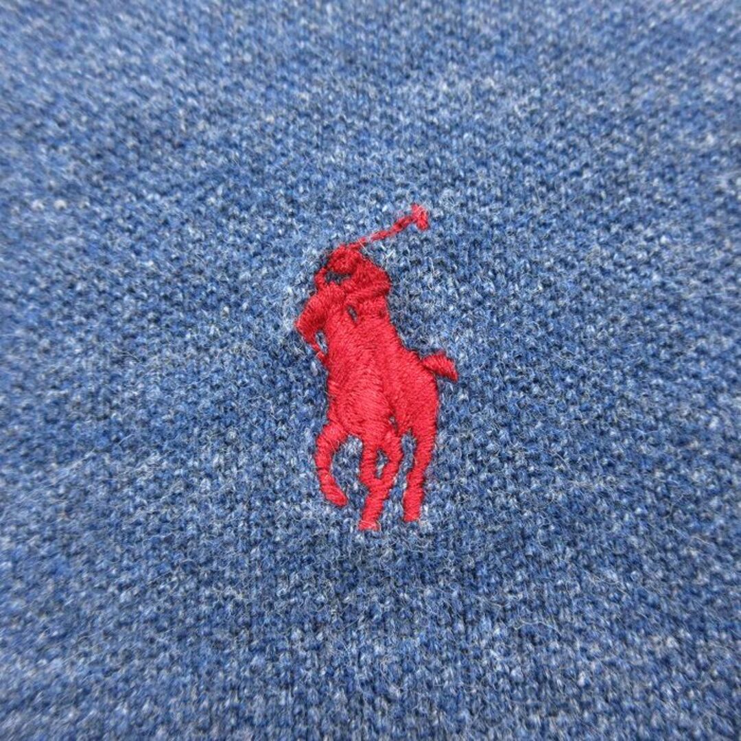 Ralph Lauren(ラルフローレン)のXL★古着 ラルフローレン Ralph Lauren 半袖 ブラント ポロ シャツ メンズ ワンポイントロゴ 鹿の子 大きいサイズ コットン 紺 ネイビー 霜降り 24apr02 中古 トップス メンズのトップス(ポロシャツ)の商品写真