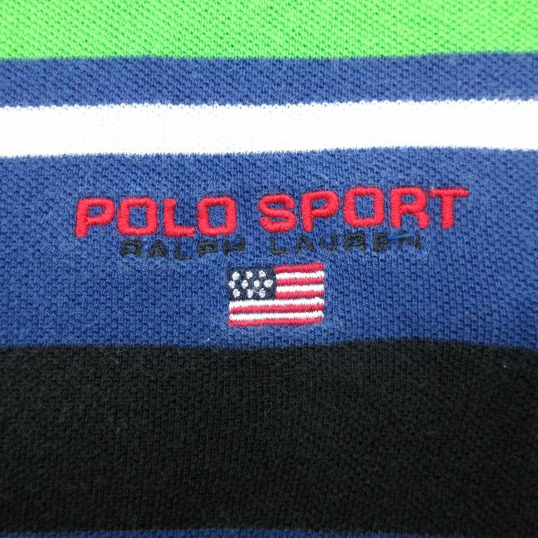 Ralph Lauren(ラルフローレン)のL★古着 ラルフローレン Ralph Lauren ポロスポーツ 半袖 ブランド ポロ シャツ メンズ ワンポイントロゴ 鹿の子 コットン 黄緑他 24apr02 中古 トップス メンズのトップス(ポロシャツ)の商品写真