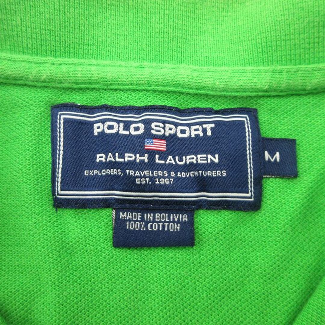 Ralph Lauren(ラルフローレン)のL★古着 ラルフローレン Ralph Lauren ポロスポーツ 半袖 ブランド ポロ シャツ メンズ ワンポイントロゴ 鹿の子 コットン 黄緑他 24apr02 中古 トップス メンズのトップス(ポロシャツ)の商品写真