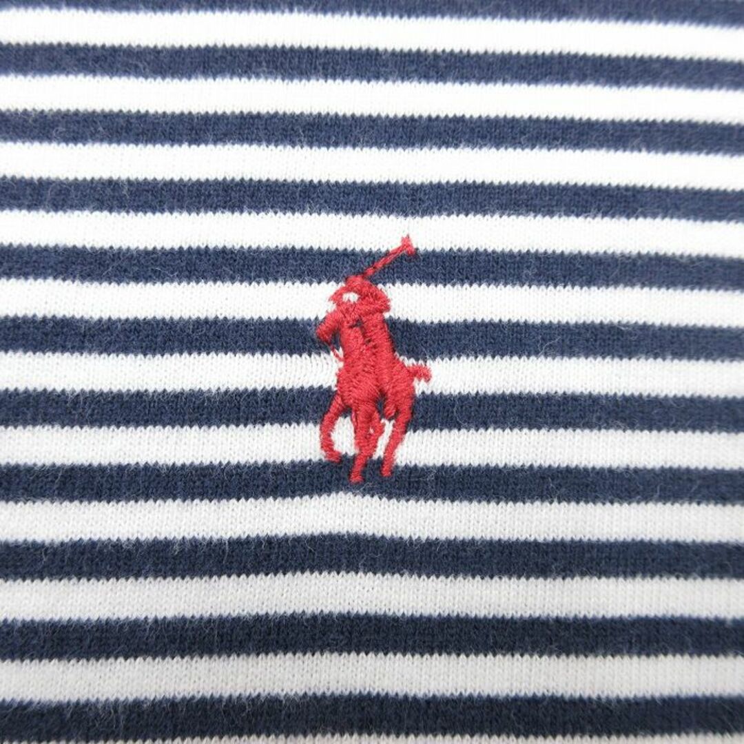 Ralph Lauren(ラルフローレン)のXL★古着 ラルフローレン Ralph Lauren 半袖 ブランド ポロ シャツ メンズ 90年代 90s ワンポイントロゴ コットン 紺他 ネイビー ボーダー 24apr02 中古 トップス メンズのトップス(ポロシャツ)の商品写真