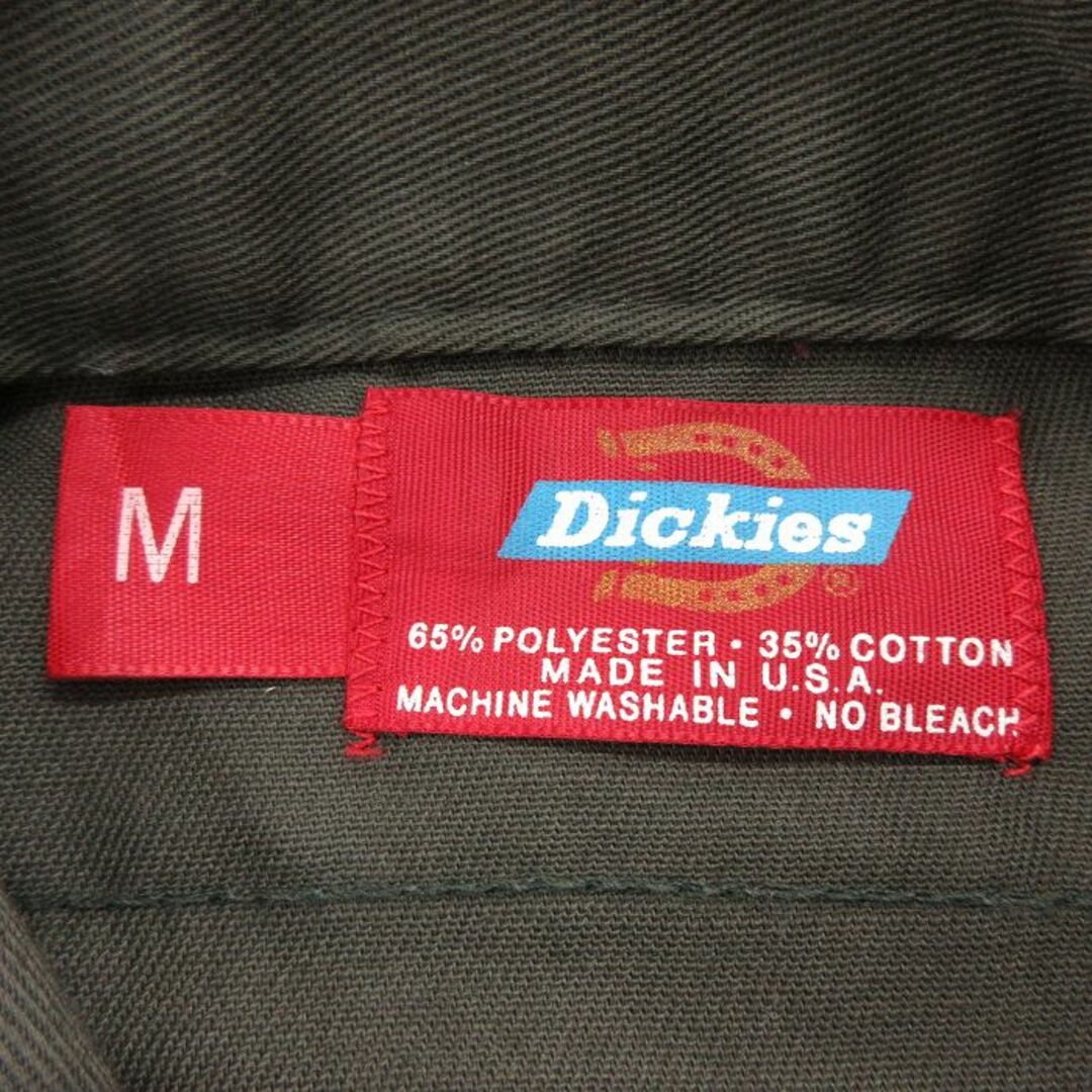 Dickies(ディッキーズ)のM★古着 ディッキーズ Dickies 半袖 ワーク シャツ メンズ 70年代 70s USA製 濃緑 グリーン 24apr02 中古 トップス メンズのトップス(シャツ)の商品写真