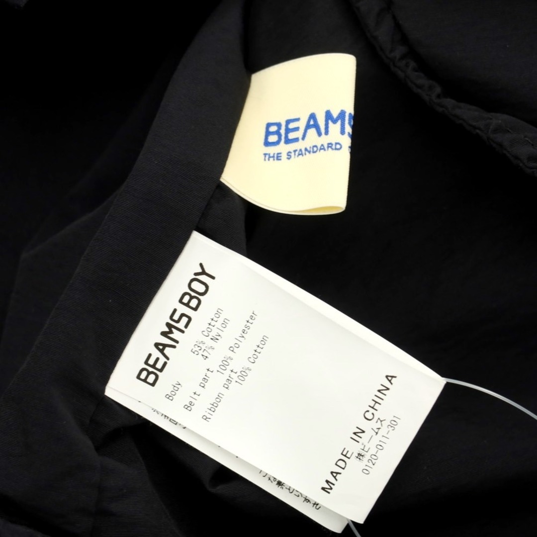 BEAMS BOY(ビームスボーイ)の【中古】ビームスボーイ BEAMS BOY コットンナイロン ジレ ブルゾン ブラック【サイズ記載なし（F）】【レディース】 レディースのジャケット/アウター(その他)の商品写真