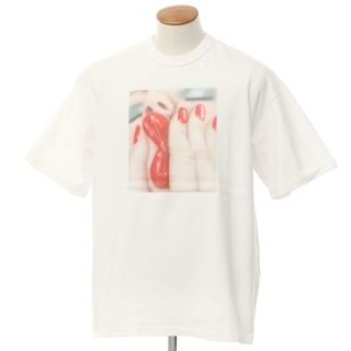 ビームスティー(BEAMS T)の【中古】ビームスティ BEAMS T × K.T.Kobel コットン クルーネック 半袖Ｔシャツ ホワイト【サイズM】【メンズ】(Tシャツ/カットソー(半袖/袖なし))