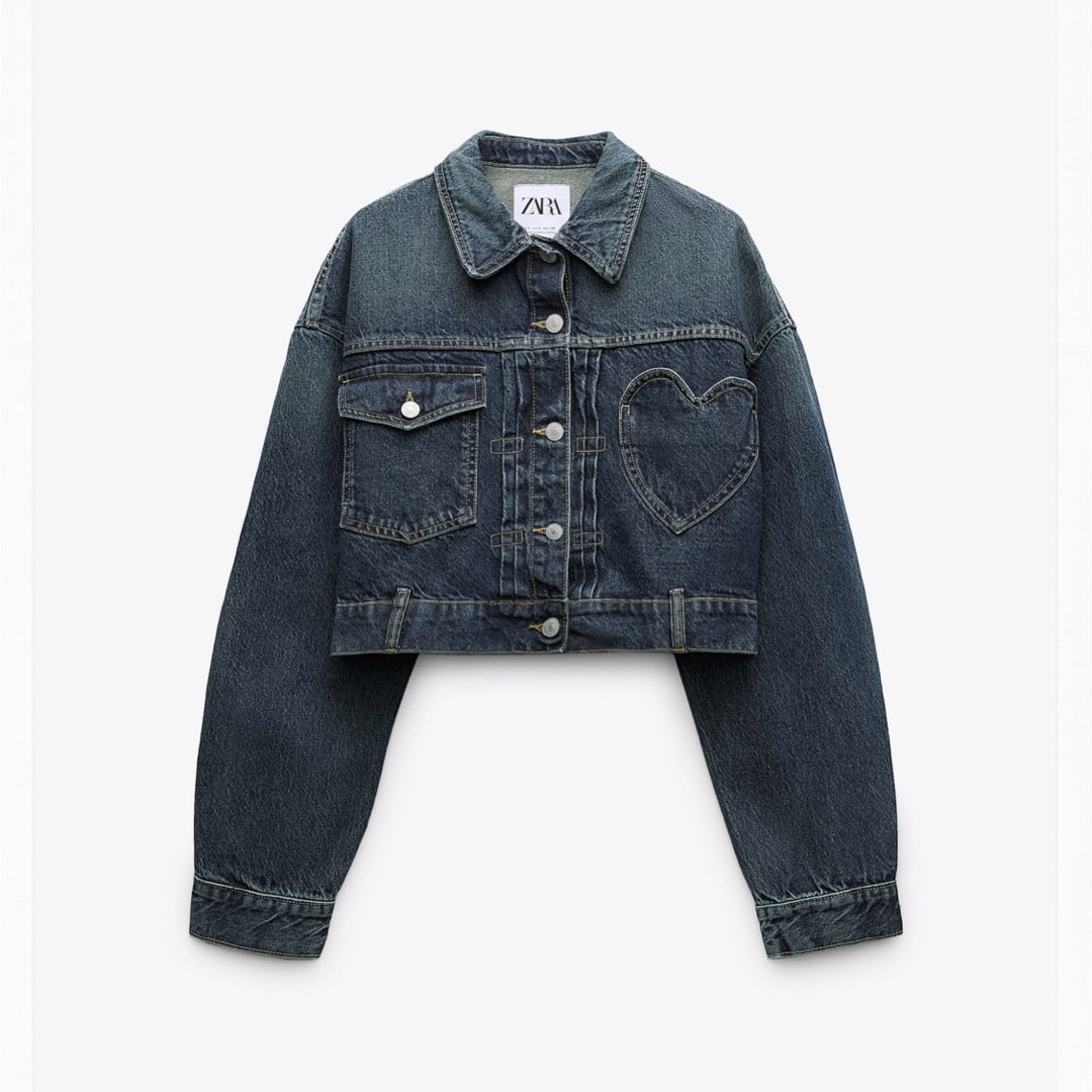 ZARA - ZARA 今期 TRF ハート デニムジャケットの通販 by kaimam ZARA - ZARA 今期 TRF ハート デニムジャケットの通販 by kaimam