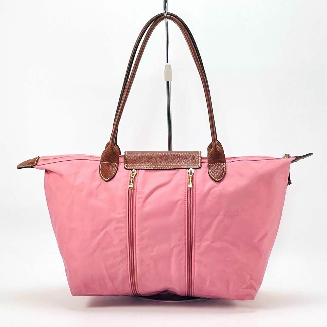 LONGCHAMP(ロンシャン)の希少品 ロンシャン トートバッグ ハンドバッグ ピンク フォルムチェンジ レディースのバッグ(トートバッグ)の商品写真
