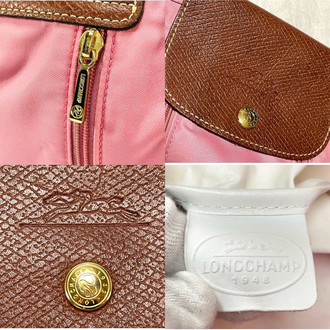 LONGCHAMP(ロンシャン)の希少品 ロンシャン トートバッグ ハンドバッグ ピンク フォルムチェンジ レディースのバッグ(トートバッグ)の商品写真