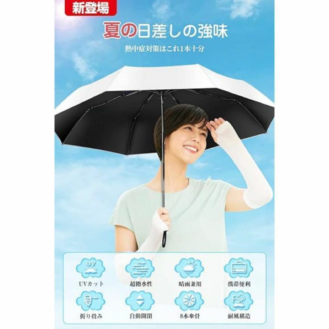 【タグ付き】熱中症対策 日傘 UVカット 晴雨兼用 ワンタッチ 自動開閉 レディースのファッション小物(傘)の商品写真