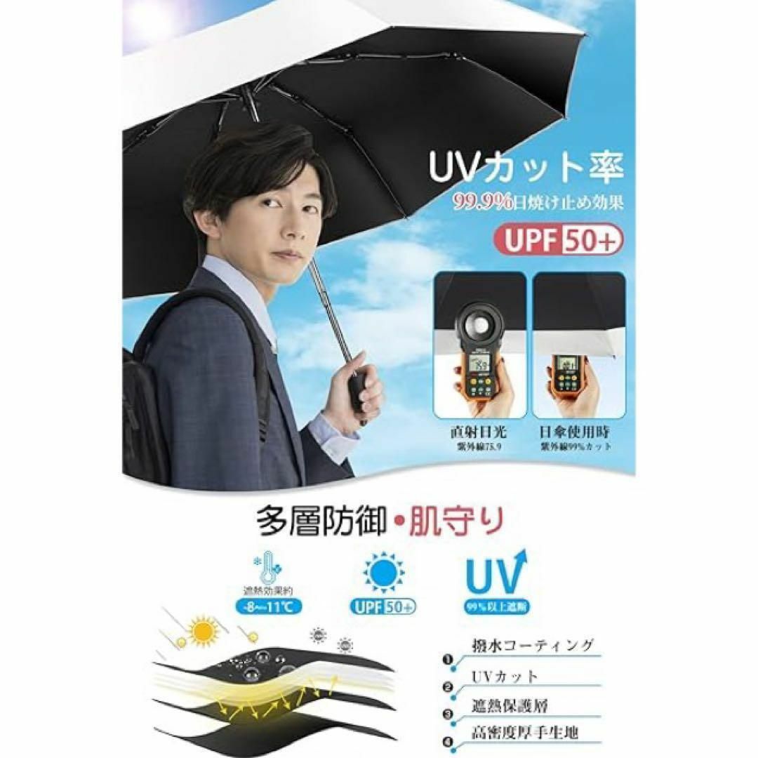 【タグ付き】熱中症対策 日傘 UVカット 晴雨兼用 ワンタッチ 自動開閉 レディースのファッション小物(傘)の商品写真