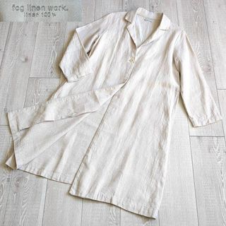 フォグリネンワーク(fog linen work)のフォグリネンワーク リネン スプリングコート レディース M〜L相当 生成り(スプリングコート)